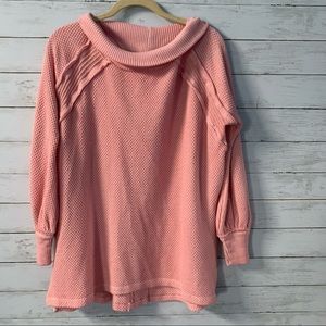 NWT Free People Faded Color Scoop Neck Sweater